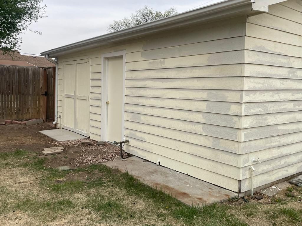 Before: Denver metro · Garage barn doors · Cream to white and black